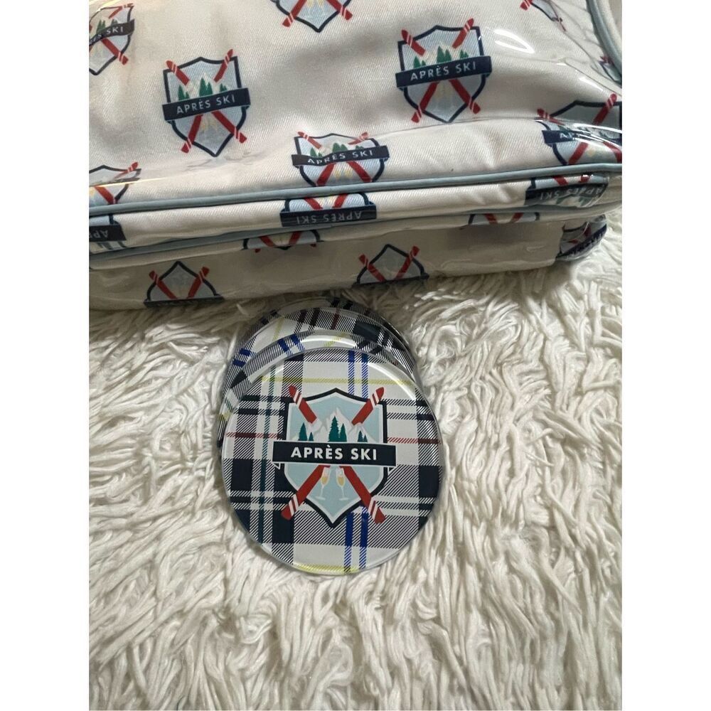 New Mark and Graham Clear Coated Travel Pouch Apres Ski Crest - Picture 10 of 10